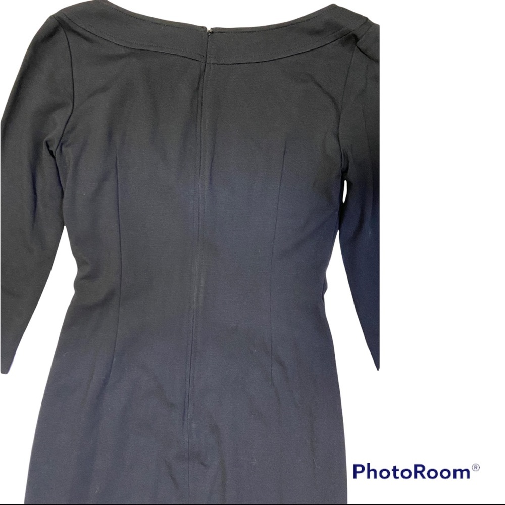 Lauren Ralph Lauren Ruched V-neck Dress Size 2 - Picture 4 of 10